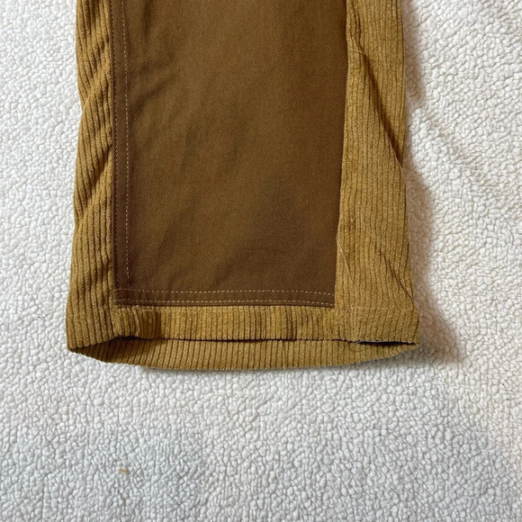 Highrise Straight Leg Western  Style Beige Corduroy Pants - Picture 8 of 11